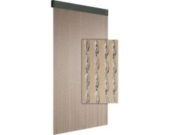 DEGOR Deurgordijn Kunststof Art 64 Transparant/zwart 90x210 Cm