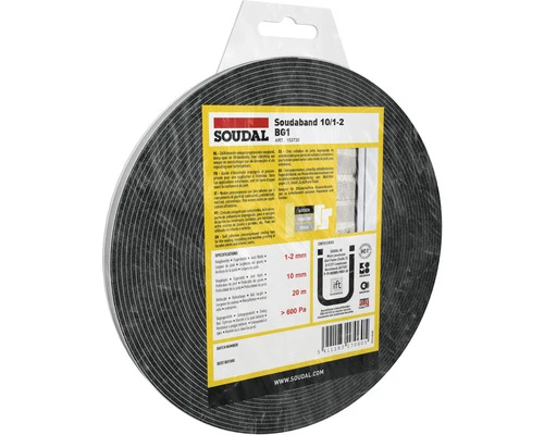 Soudal Soudaband DIY BG1 Zelfklevend Voegdiepte 10 Voegbreedte 1-2 Mm, Lengte 20 M 1 Soudal Soudaband DIY BG1 Zelfklevend Voegdiepte 10 Voegbreedte 1-2 Mm, Lengte 20 M