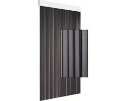 DEGOR Deurgordijn Kunststof Tira Antraciet/zwart 90x215 Cm