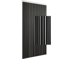 DEGOR Deurgordijn Kunststof Tira Zwart 90x215 Cm