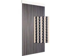 DEGOR Deurgordijn Kunststof Yarah Zwart 90x210 Cm