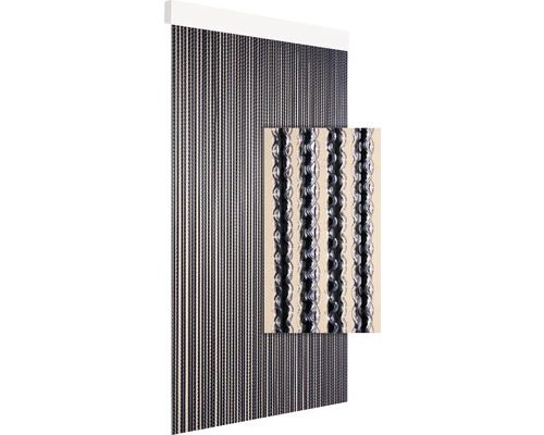 DEGOR Deurgordijn Kunststof Yarah Zwart 90x210 Cm 1 DEGOR Deurgordijn Kunststof Yarah Zwart 90x210 Cm