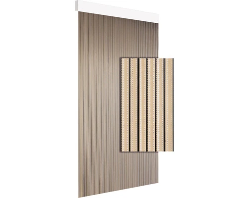 DEGOR Deurgordijn Kunststof Lamellen Transparant/zwart 100x230 Cm 1 DEGOR Deurgordijn Kunststof Lamellen Transparant/zwart 100x230 Cm