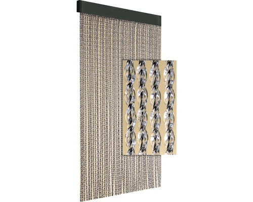 DEGOR Deurgordijn Kunststof Nola Transparant/zwart 90x210 Cm 1 DEGOR Deurgordijn Kunststof Nola Transparant/zwart 90x210 Cm