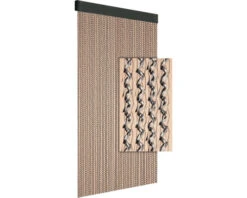 DEGOR Deurgordijn Kunststof Astro Transparant/zwart 90x210 Cm