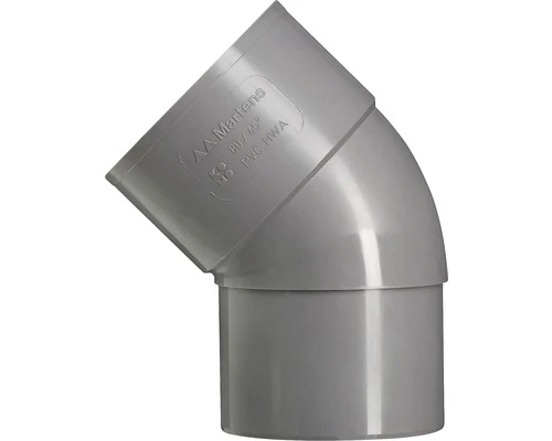 MARTENS Bocht Verjongd, Hwa, PVC, 1 X Lijmmof, Grijs, 45°, 100 Mm 1 MARTENS Bocht Verjongd, Hwa, PVC, 1 X Lijmmof, Grijs, 45°, 100 Mm