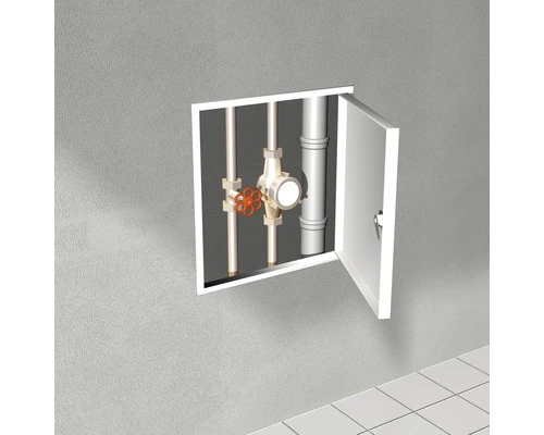 Inspectiedeur Softline Plaatstaal Verzinkt Wit RAL 9016 Met Verzonken 4-kantafsluiting 20 X 20 Cm 3 Inspectiedeur Softline Plaatstaal Verzinkt Wit RAL 9016 Met Verzonken 4-kantafsluiting 20 X 20 Cm - Afbeelding 3