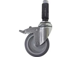 Wiel Rubber Met Rem En Expander Voor Steigerbuis Ø 33 Mm