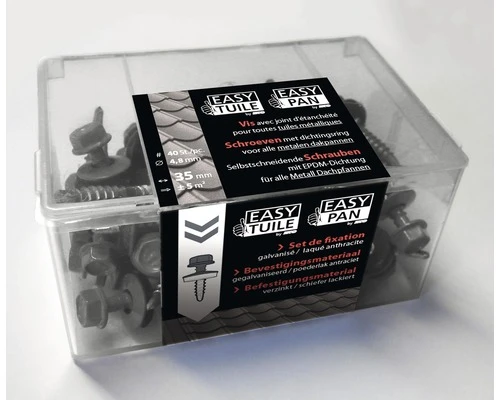 EASY-Pan Schroeven 4,8 X 35 Mm Leisteen Pak = 40 Stuks 2 EASY-Pan Schroeven 4,8 X 35 Mm Leisteen Pak = 40 Stuks - Afbeelding 2