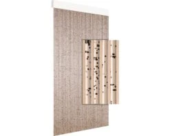 DEGOR Deurgordijn Kunststof Calisto Zwart 90x210 Cm