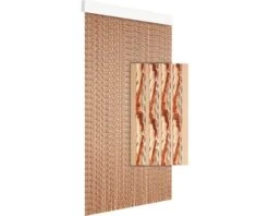 DEGOR Deurgordijn Kunststof Paola Bruin 90x210 Cm