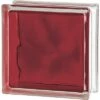 Glasblok Rood Wolk Brilly 19x19x8 Cm