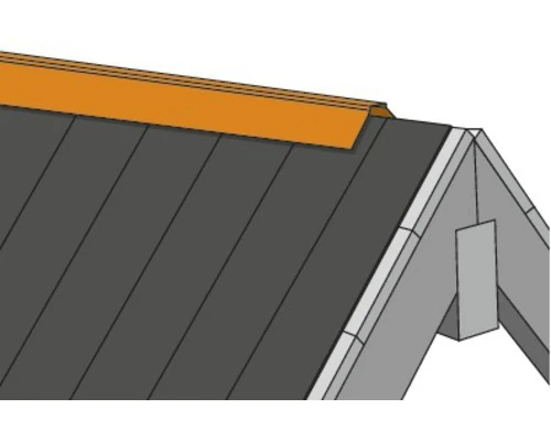 PRECIT H12 Nokvorst Recht Voor Trapeziumplaten RAL 6005 Mosgroen 1000 X 95 X 95 Mm 2 PRECIT H12 Nokvorst Recht Voor Trapeziumplaten RAL 6005 Mosgroen 1000 X 95 X 95 Mm - Afbeelding 2